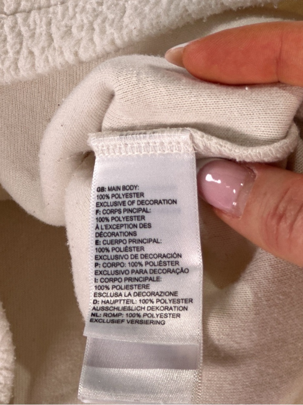 THE NORTH FACE Platte Cropped Sherpa 1/4 Zip Fleece Cream Womens S - Picture 6 of 12